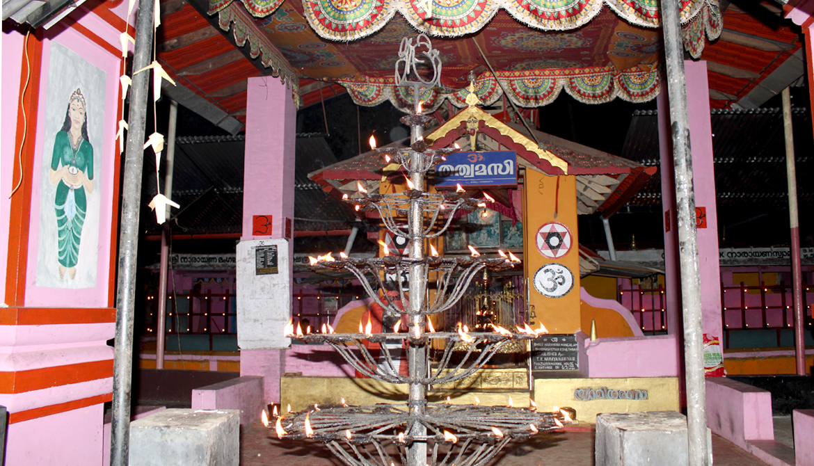 Inside View of Sree Narayanmangalam Dharmasastha Temple, Elanthoor